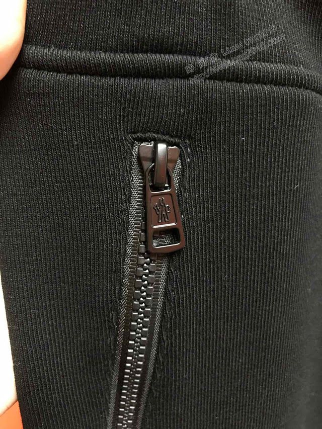 Moncler男裝 2020新款立體剪裁衛褲 Moncler黑色休閒男士長褲  tzy2545